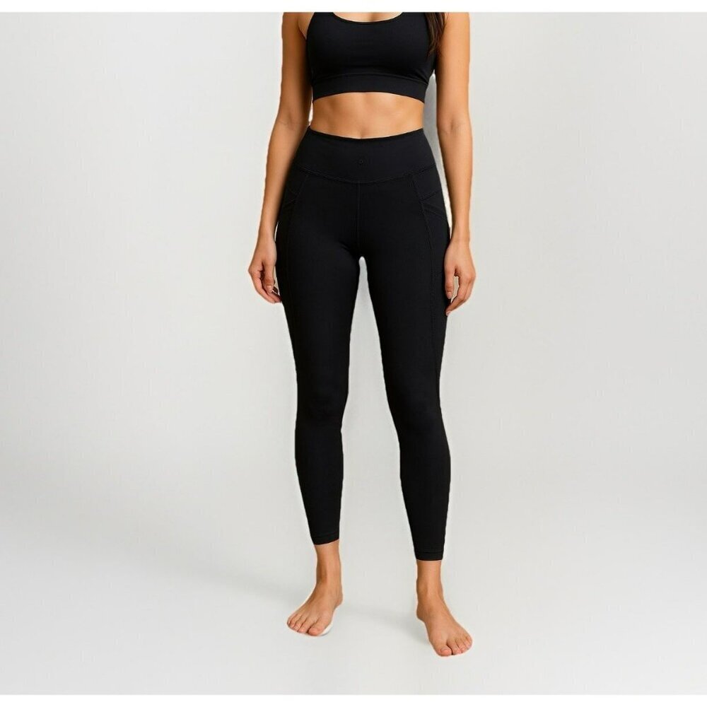 Sweaty Betty Women's 7/8 Length Zero Gravity Black Leggings Size Large Pockets